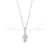 שרשרת כסף חמסה חיתוכי לייזר 10X12 מ"מ